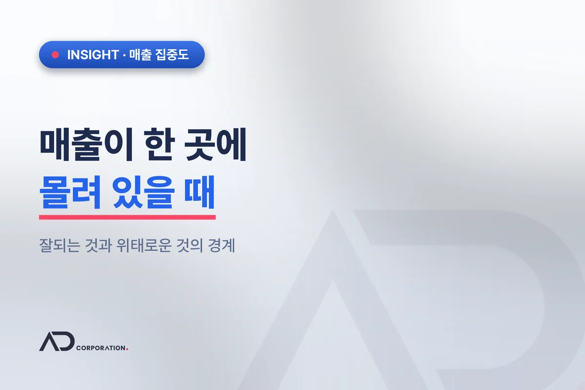 매출이 한 곳에 몰려 있을 때 — 잘되는 것과 위태로운 것의 경계 관련 이미지